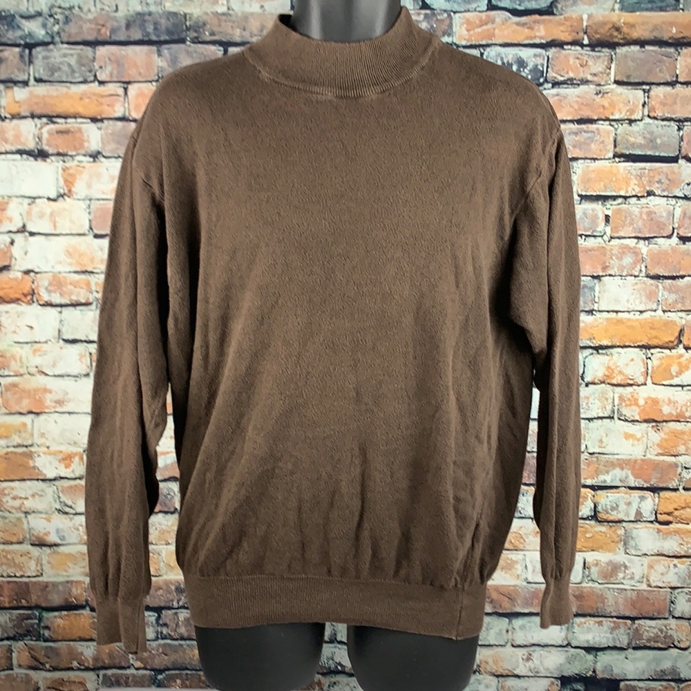 Report brown long sleeve crew neck sweater size L - Picture 1 of 5